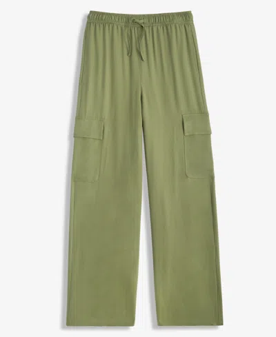 Macy's Epic Threads Little & Big Girls Wide-leg Pull-on Cargo Pants, Exclusively At  In Green