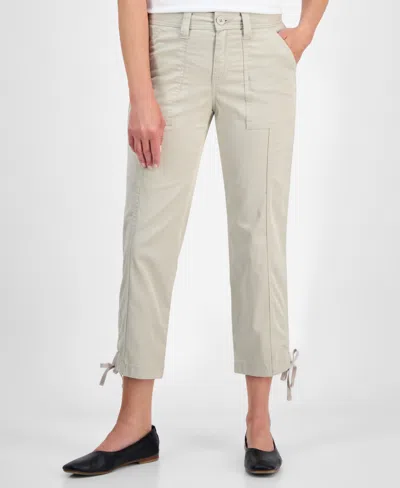 Style & Co Women's Mid Rise Tie-hem Ankle Pants, Exclusively At Macy's In Gray