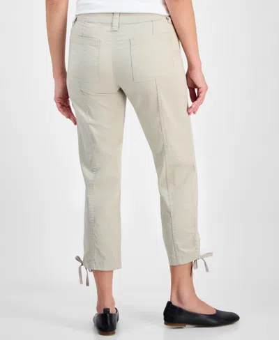 Style & Co Women's Mid Rise Tie-hem Ankle Pants, Exclusively At Macy's In Gray