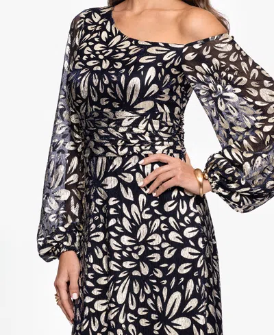 B & A By Betsy And Adam B&a By Betsy & Adam Women's Metallic One Shoulder Sheath Dress