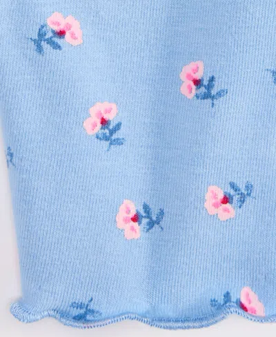 First Impressions Baby Girls 3-24 Month Floral Leggings, Exclusively At Macy's In Blue