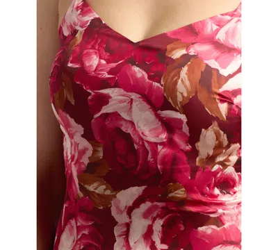Bcx Juniors' Printed Stretch Satin Slip Dress In Multi