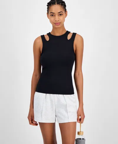 Id Ideology Women's Cutout Ribbed Tank Top, Exclusively At Macy's