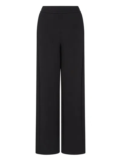 Emporio Armani Asv Double Jersey Trousers With An Elasticated Waist In Black