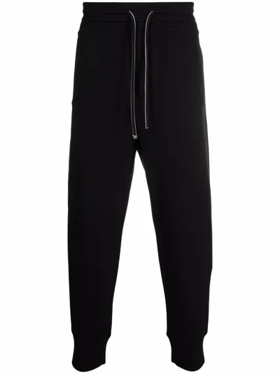Emporio Armani Elasticated Waist Drawstring Track Pants In Black