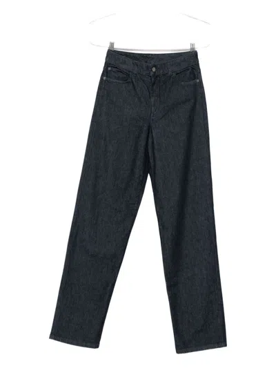 Emporio Armani Wide-leg Denim Jeans With Front And Back Pockets
