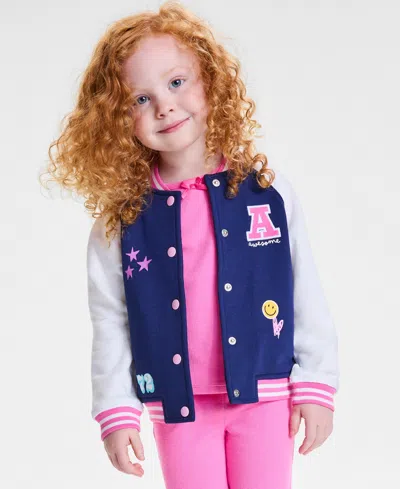Epic Threads Toddler Girls Knit Bomber Jacket, Exclusively At Macy's In Blue