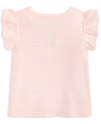 First Impressions Baby Girls Flutter Sleeve 3-24 Month T-shirt, Exclusively At Macy's In Pink