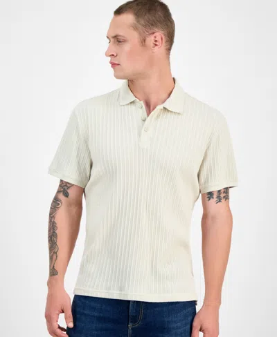 Sun + Stone Men's Rocco Textured Polo Shirt, Exclusively At Macy's In White