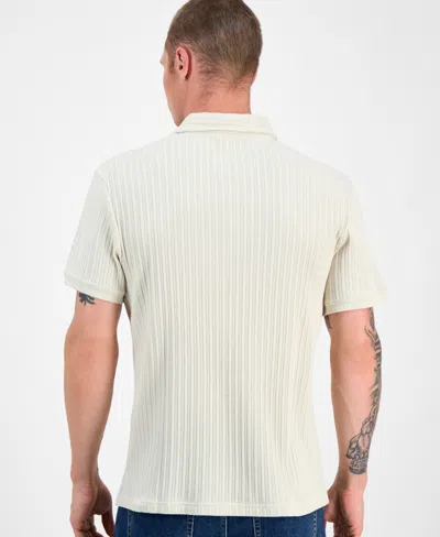 Sun + Stone Men's Rocco Textured Polo Shirt, Exclusively At Macy's In White