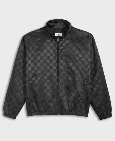 Mode Of One Mens Check Jacquard Relaxed Fit Track Jacket Check Jacquard Regular Fit 6 1 2 Track Shorts Macys Exc In Black