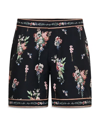 Camilla Mid Length Printed 12 Board Shorts In Black