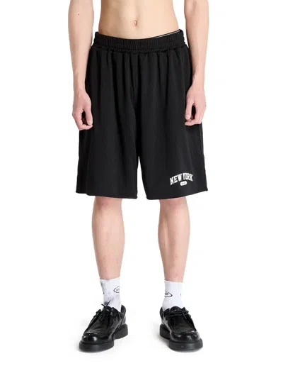 Awake Ny Mesh-panel Basketball Shorts In Black