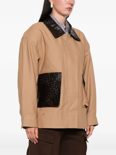 Ducie Barn Bomber Jacket In Neutral