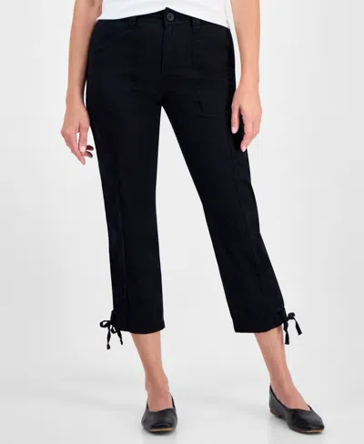 Style & Co Women's Mid Rise Tie-hem Ankle Pants, Exclusively At Macy's