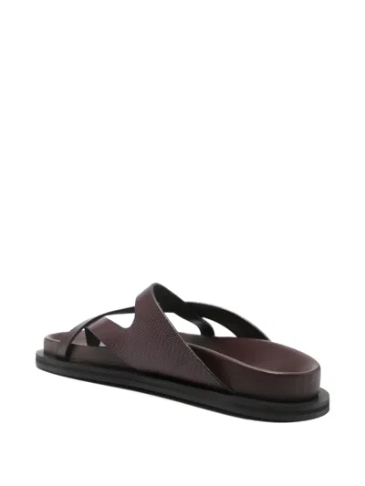 A.emery Leather Cross-strap Sandals In Burgundy