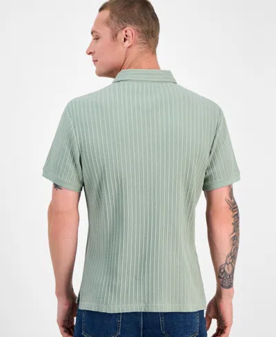 Sun + Stone Men's Rocco Textured Polo Shirt, Exclusively At Macy's In Green