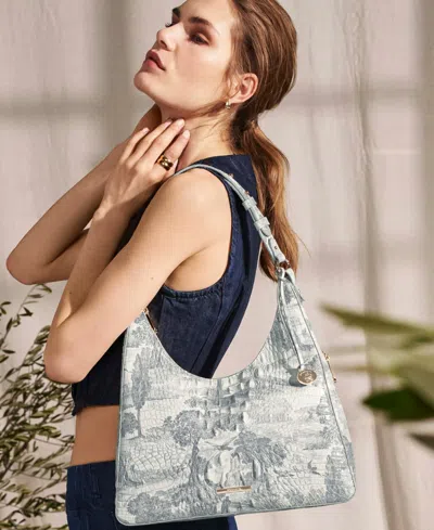 Brahmin Tabitha Leather Shoulder In Gray