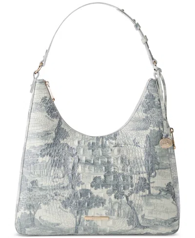 Brahmin Tabitha Leather Shoulder In Gray