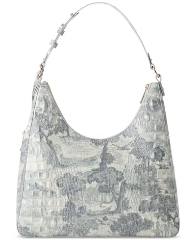 Brahmin Tabitha Leather Shoulder In Gray