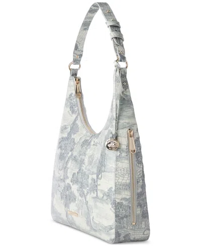 Brahmin Tabitha Leather Shoulder In Gray