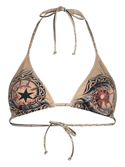 Jean Paul Gaultier Printed Bikini Top