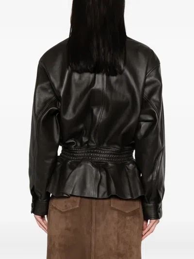 Ducie Hazel Leather Jacket In Black