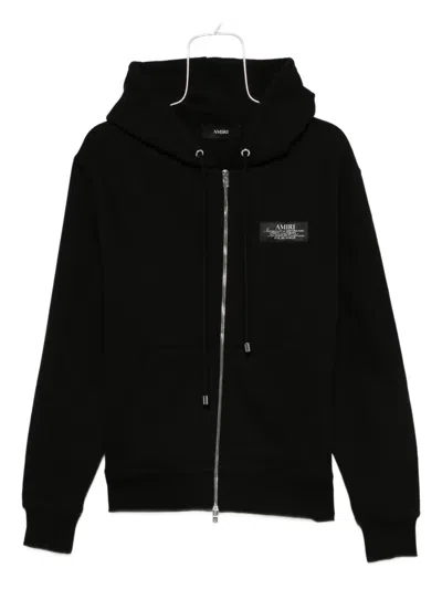 Amiri Mens Black Spirit Zip Brand-print Cotton-jersey Hoody Xl In Black