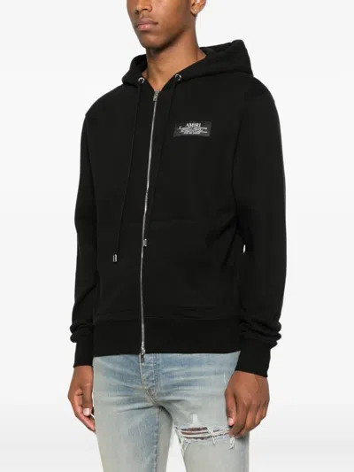 Amiri Mens Black Spirit Zip Brand-print Cotton-jersey Hoody Xl In Black