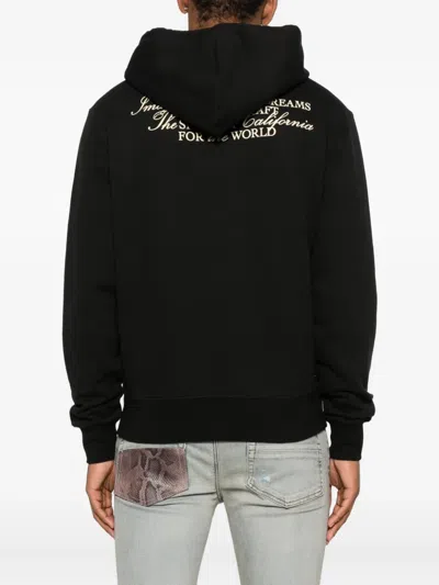 Amiri Mens Black Spirit Zip Brand-print Cotton-jersey Hoody Xl In Black