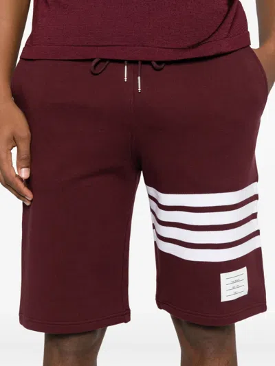 Thom Browne Classic Track Shorts In Burgundy