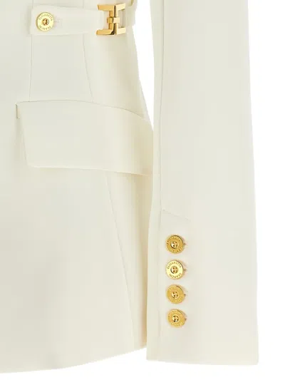Elisabetta Franchi Single-breasted Blazer In Neutral
