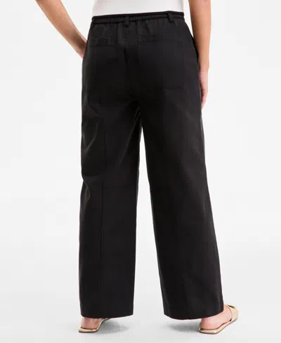 On 34th Women's Solid Easy Wide-leg Pants, Exclusively At Macy's In Black