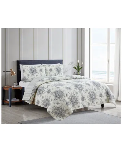 Melange Home  Toile Rev Quilt Set
