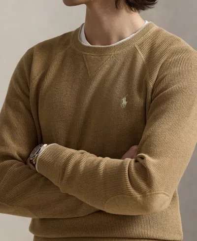 Polo Ralph Lauren Texture Cotton Sweater In Brown