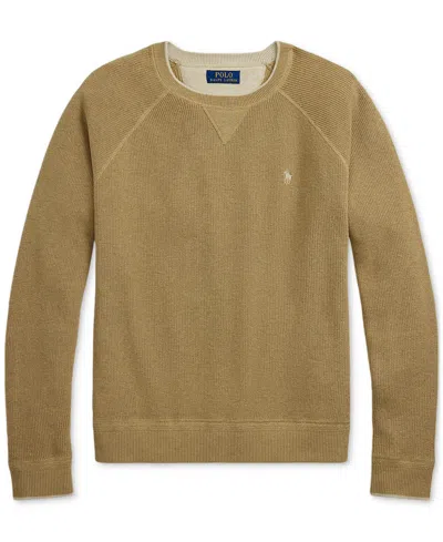 Polo Ralph Lauren Texture Cotton Sweater In Brown