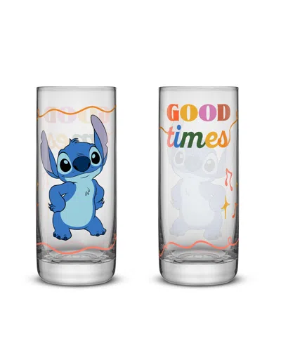 Joyjolt Lilo Stitch Good Times Tall Drinking Glasses, Set Of 2