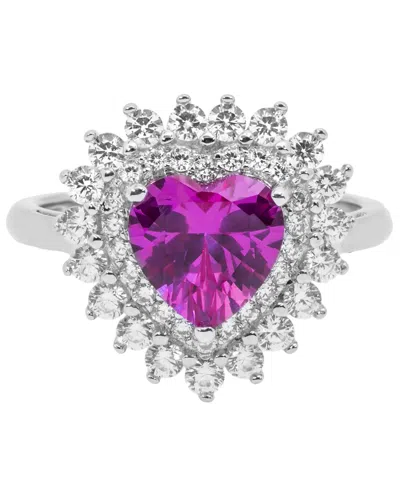 Macy's Women's Heart Ring In Sterling Silver