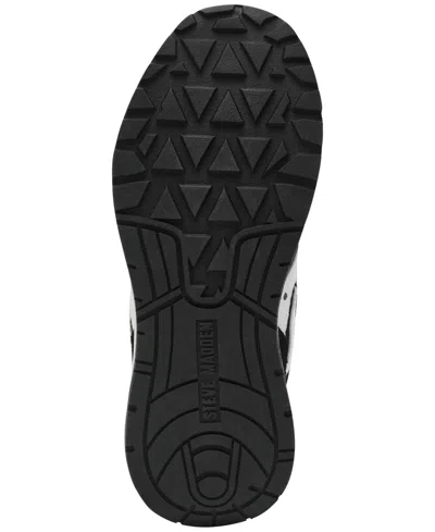 Steve Madden Women's Burst Lace-up Retro Jogger Sneakers In Black