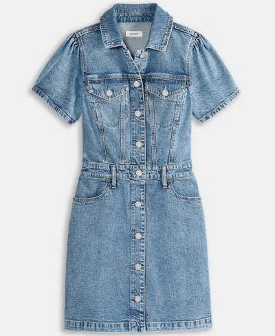 On 34th Women's Denim Trucker Mini Dress, Exclusively At Macy's In Blue