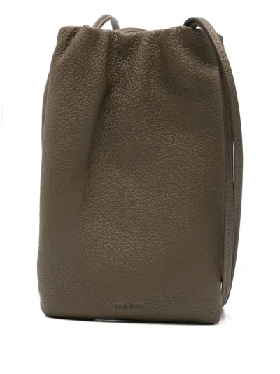 The Row Grained-leather Phone Case In Brown