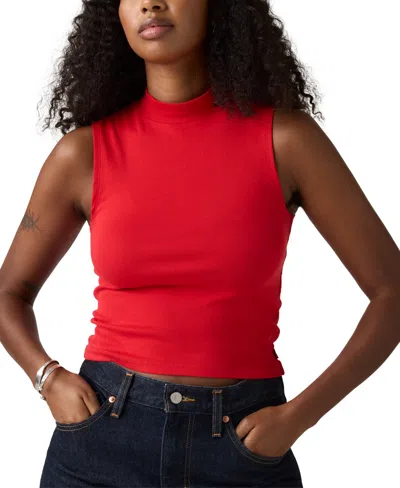 Levi's Women's Effortless Mock-neck Tank Top In Red