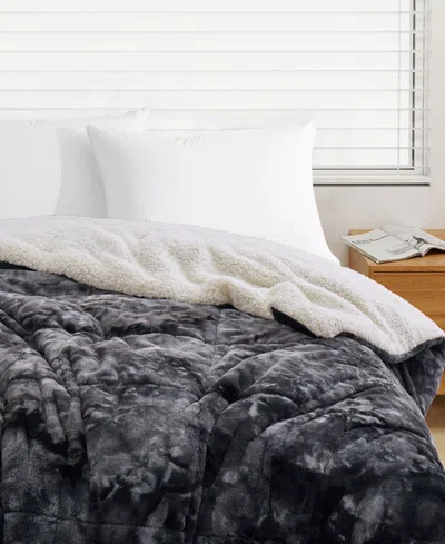 Unikome Reversible Medium Weight Plush Faux Fur Comforter, King