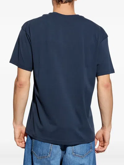 Givenchy Mens Dark Navy Graphic-print Cotton T-shirt