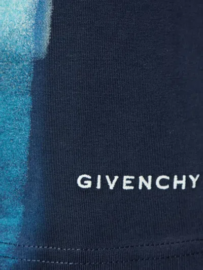 Givenchy Mens Dark Navy Graphic-print Cotton T-shirt