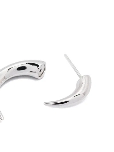 Shaun Leane Large Hooked Black Pearl Earrings In Metallic