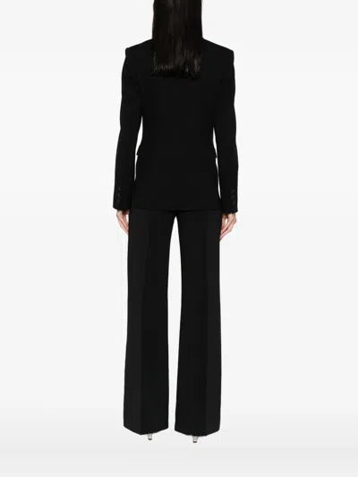 Pinko Tailored Black Jacket With Notched Lapel And Structured Shoulders In Black