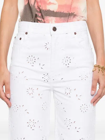Chloé Jeans In Denim Bianco Donna In White