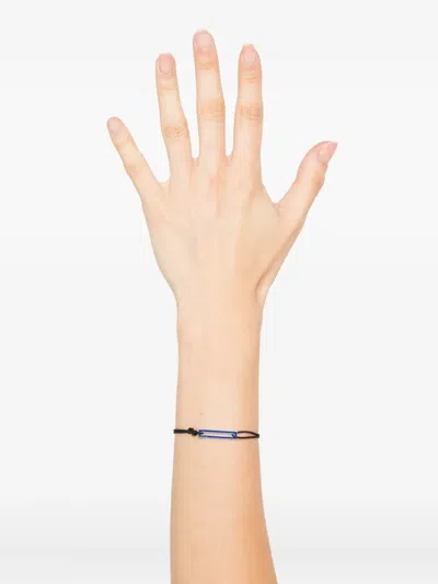 Le Gramme Lacquered Cord Bracelet In Black