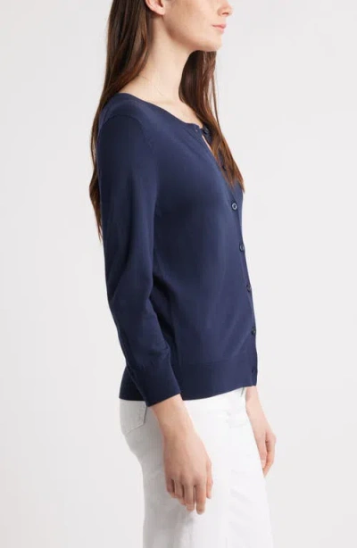 Caslon Three-quarter Sleeve Cardigan
